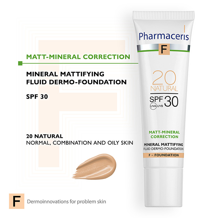 Pharmaceris Mineral Mattifying Fluid Foundation SPF30 NATURAL F3257