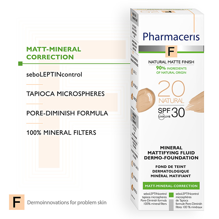 Pharmaceris Mineral Mattifying Fluid Foundation SPF30 NATURAL F3257