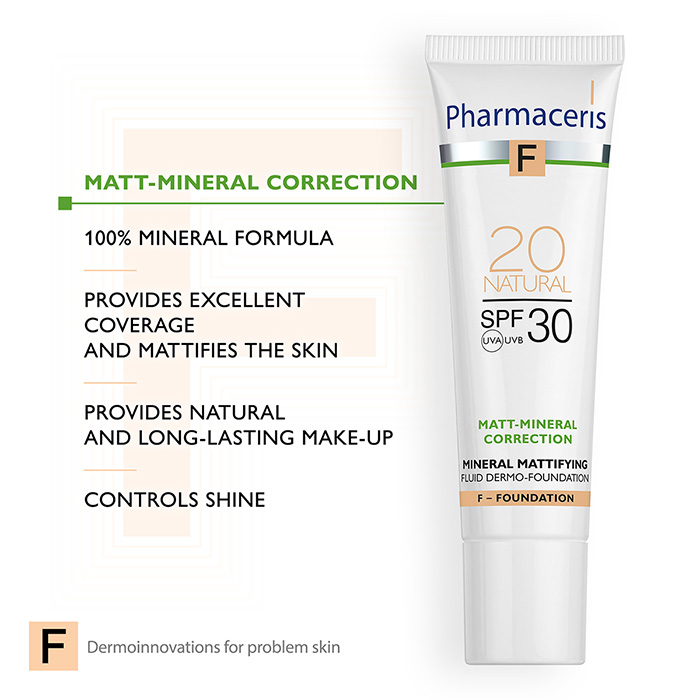 Pharmaceris Mineral Mattifying Fluid Foundation SPF30 NATURAL F3257