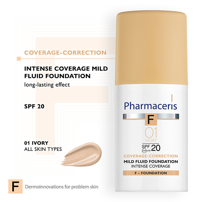 Pharmaceris Intense Coverage Foundation SPF20 IVORY 01 F3011