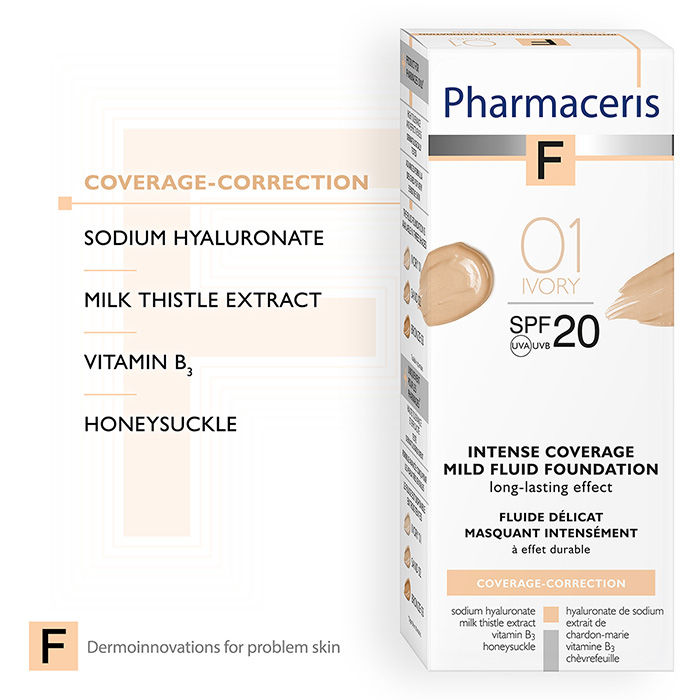 Pharmaceris Intense Coverage Foundation SPF20 IVORY 01 F3011