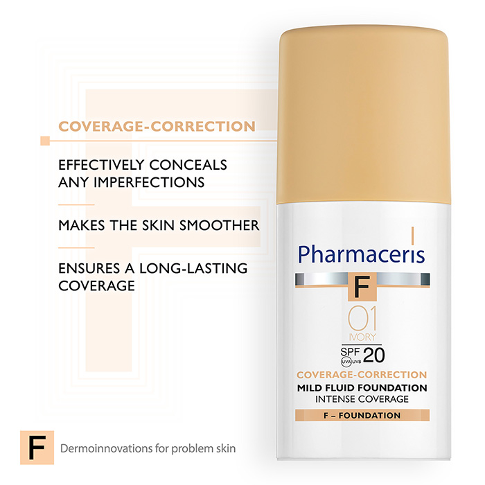 Pharmaceris Intense Coverage Foundation SPF20 IVORY 01 F3011
