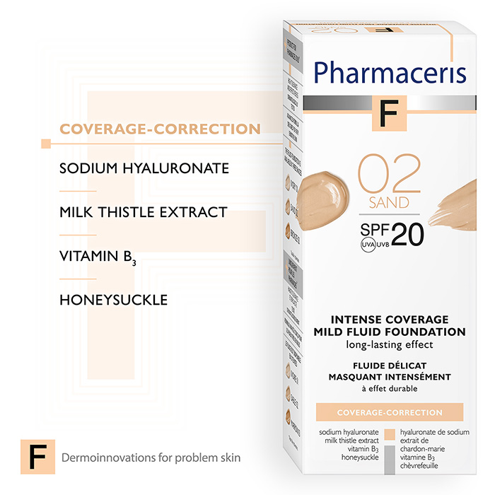 Pharmaceris Intense Coverage Foundation SPF20 SAND 02 F3110