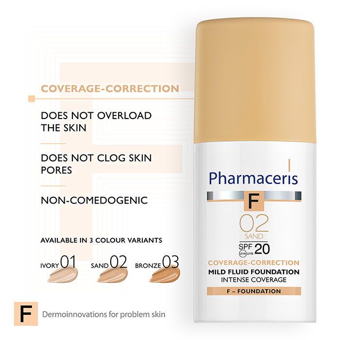 Pharmaceris Intense Coverage Foundation SPF20 SAND 02 F3110