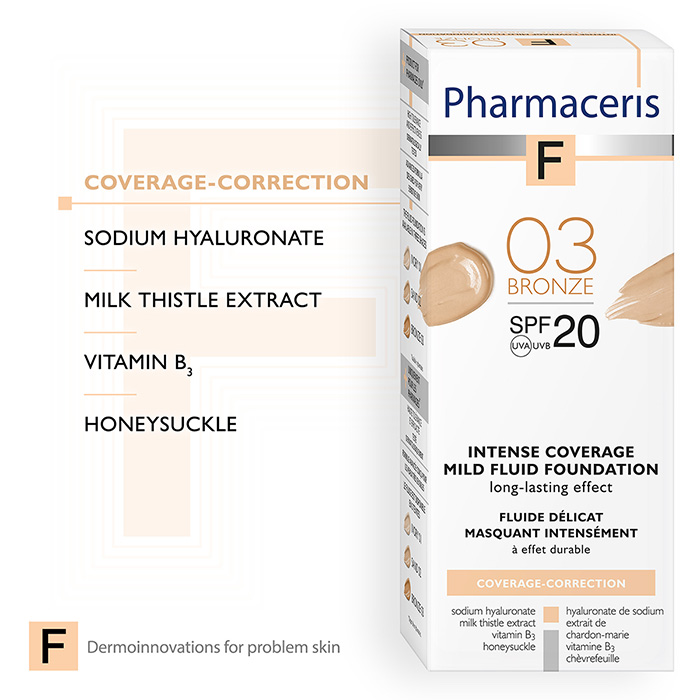 Pharmaceris Intense Coverage Foundation SPF20 BRONZE 03 F3219